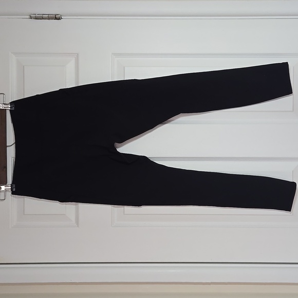 Move Theology Black Tulip Crossover Waist Leggings Side Pockets Ribbed Stretch S - Picture 4 of 16